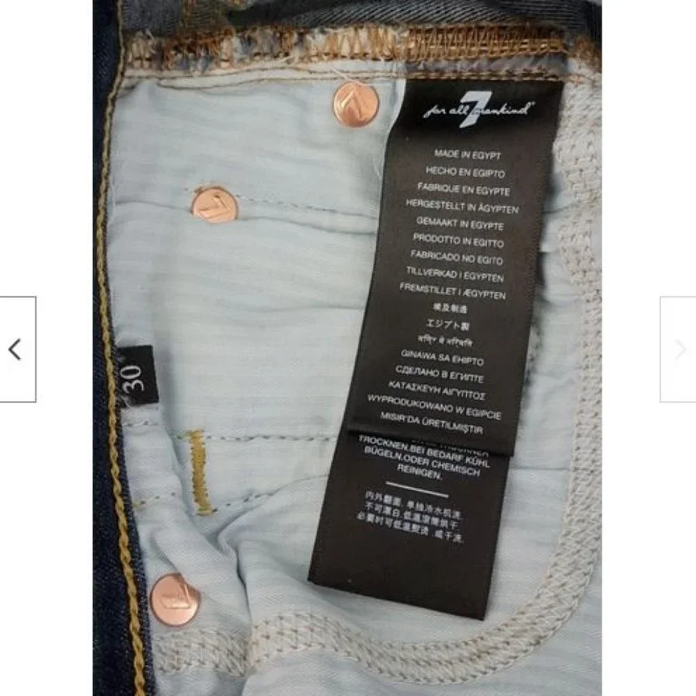 NWT 7 for All Mankind Dojo Wide Leg Jeans 30 Nordica - Picture 14 of 14